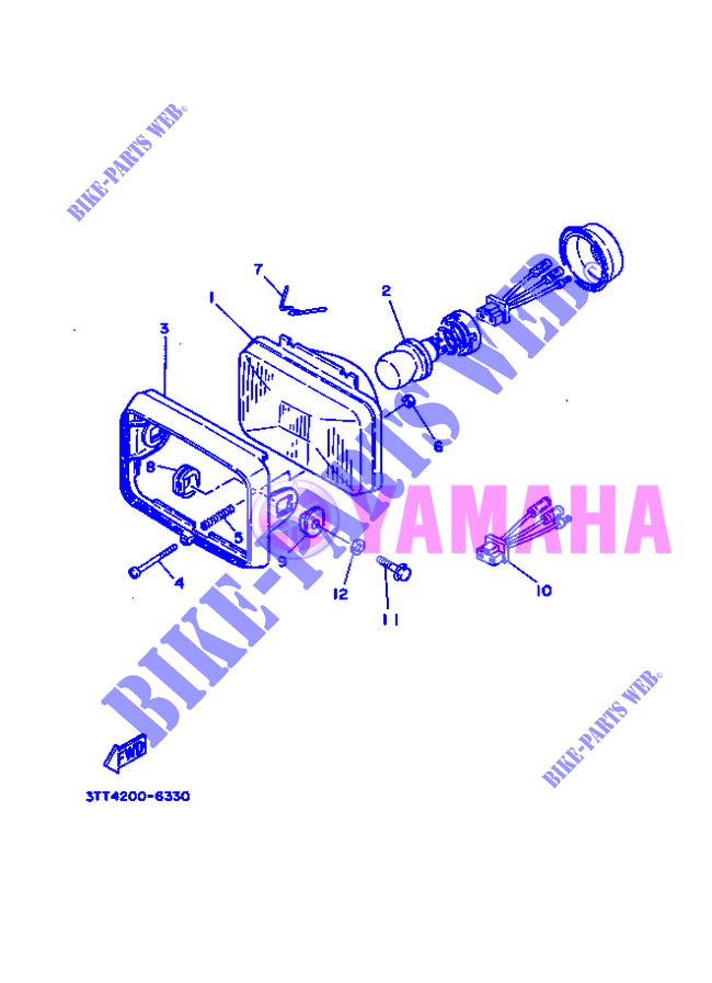 HEADLIGHT for Yamaha DT125 2008