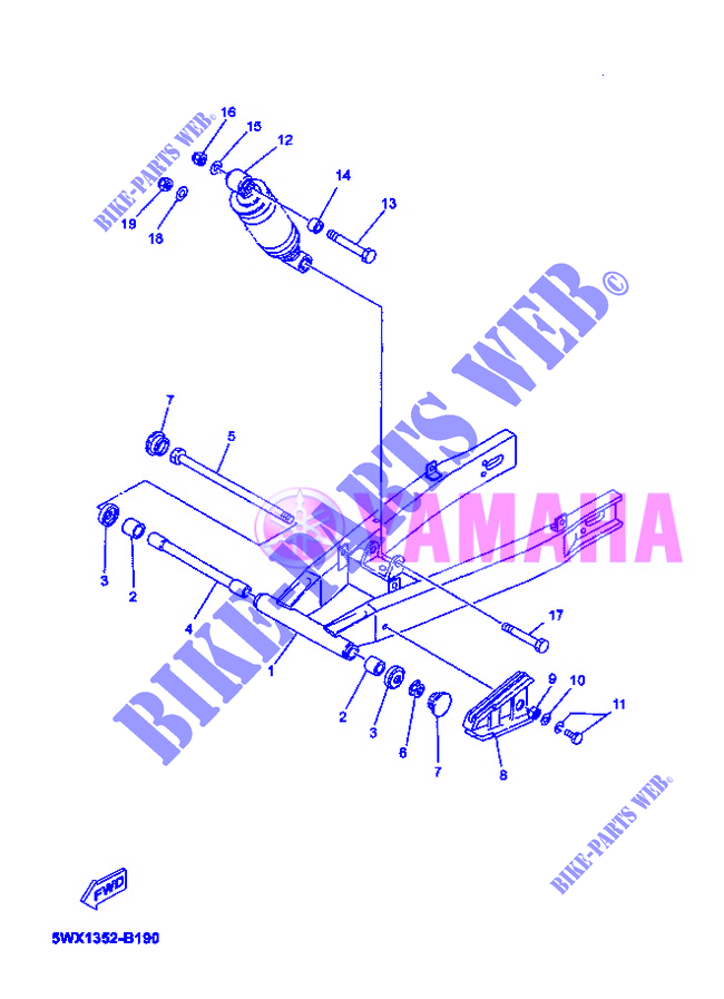 SWINGARM / SHOCK ABSORBER for Yamaha X-POWER 2007