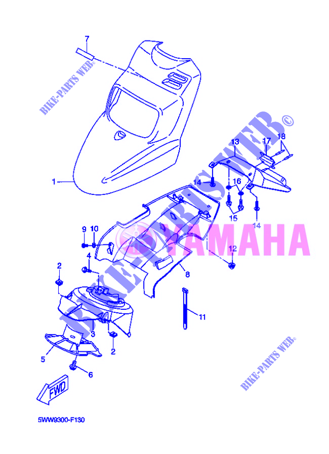 FRONT FENDER for Yamaha BOOSTER 12