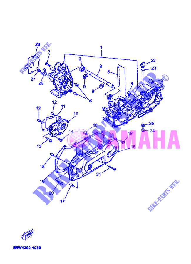 CRANKCASE for Yamaha CS50 MACH G AIR 2008