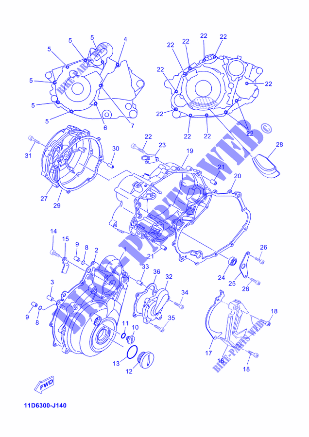 COVER   ENGINE 1 for Yamaha XT660Z 2013