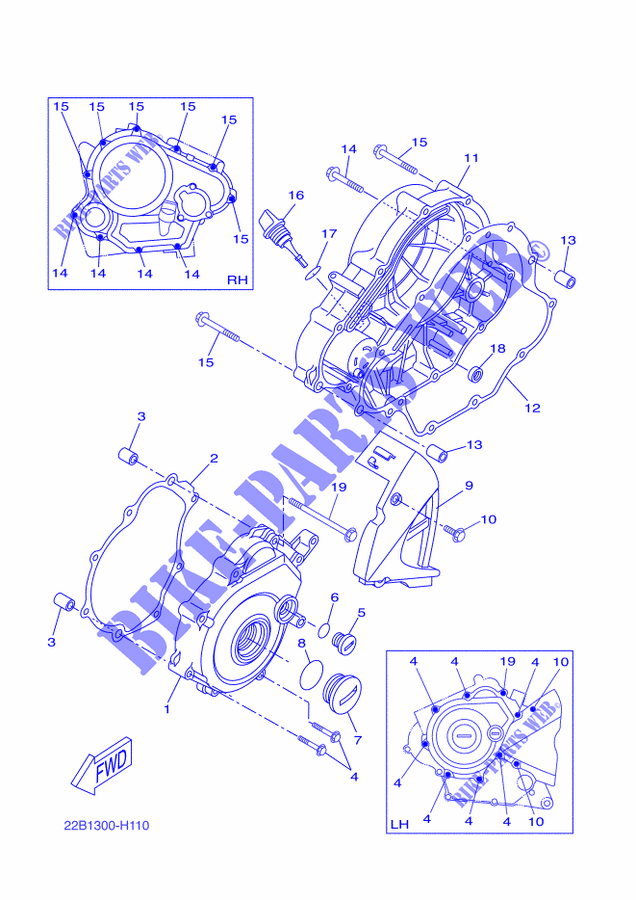COVER   ENGINE 1 for Yamaha WR 125 X 2009