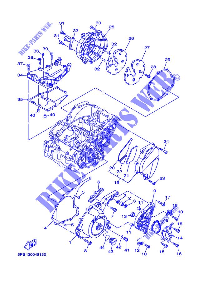 COVER   ENGINE 1 for Yamaha TDM900 2009