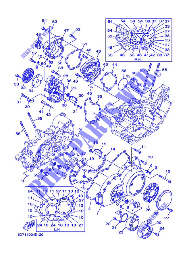 COVER   ENGINE 1 for Yamaha XV1900A 2009