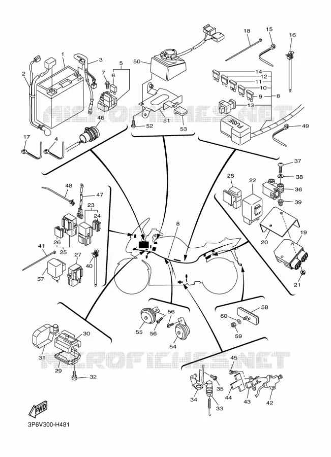 ELECTRICAL 2 Yamaha MOTO 1300 2011 FJR ABS  FJR1300A