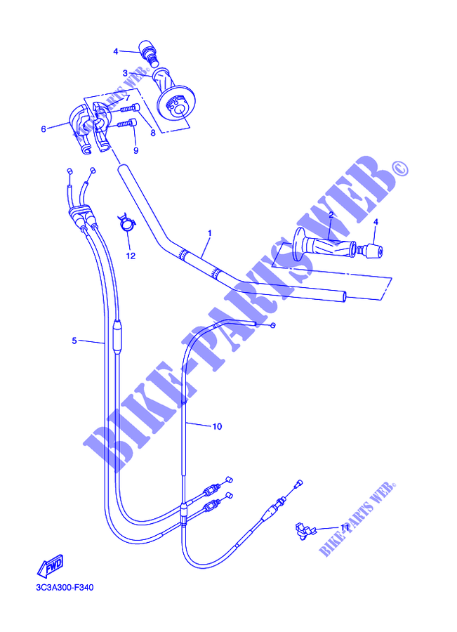 HANDLEBAR & CABLES for Yamaha FZ1SA 2011