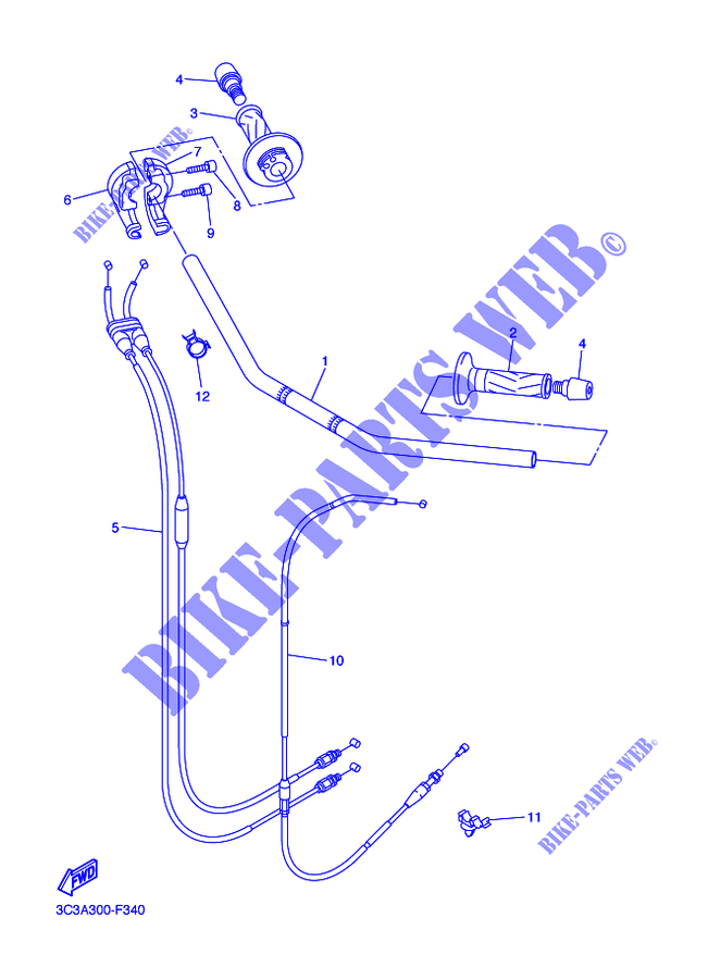 HANDLEBAR & CABLES for Yamaha FZ1SA 2011