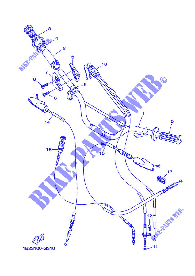 HANDLEBAR & CABLES for Yamaha TT-R125LWE 2011