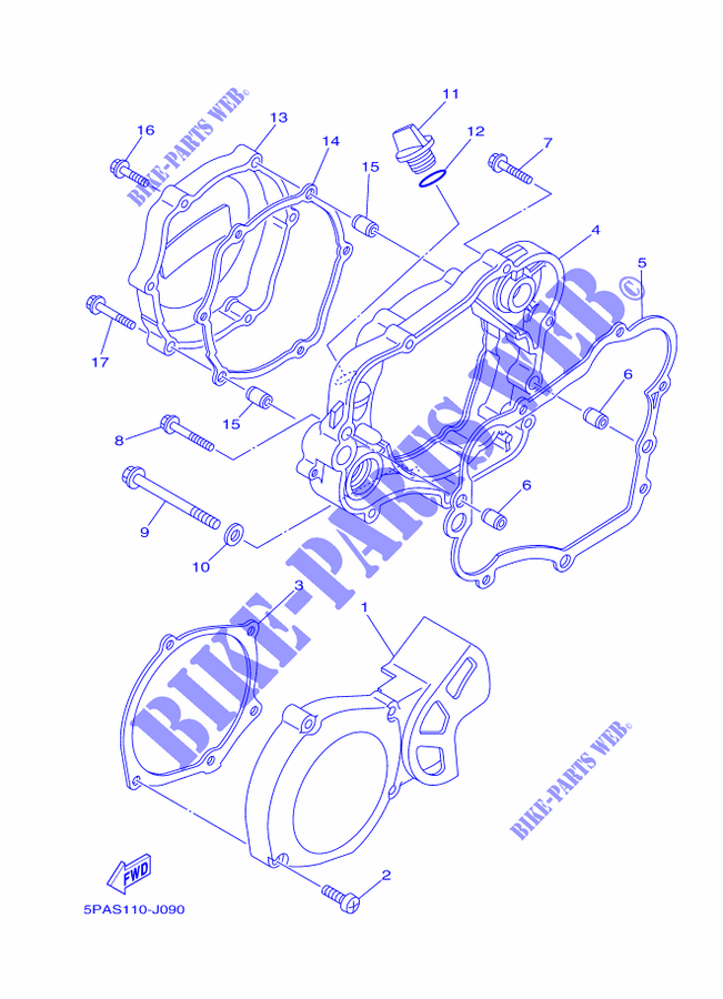 COVER   ENGINE 1 for Yamaha YZ85 2011