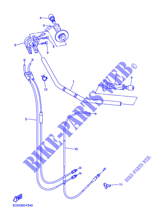 HANDLEBAR & CABLES for Yamaha FZ1SA 2012