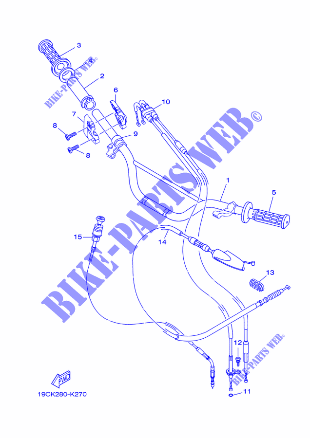 HANDLEBAR & CABLES for Yamaha TT-R125LW 2012