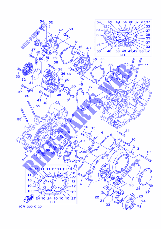 COVER   ENGINE 1 for Yamaha XV1900A 2012
