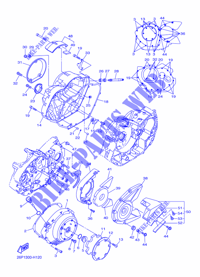 COVER   ENGINE 1 for Yamaha XVS950A 2012
