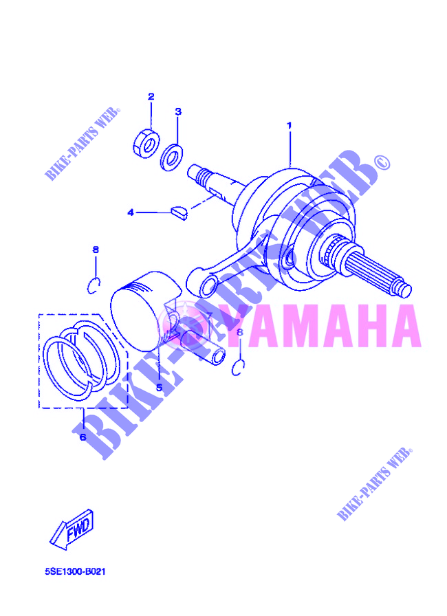 CRANKSHAFT / PISTON for Yamaha YP250R 2012