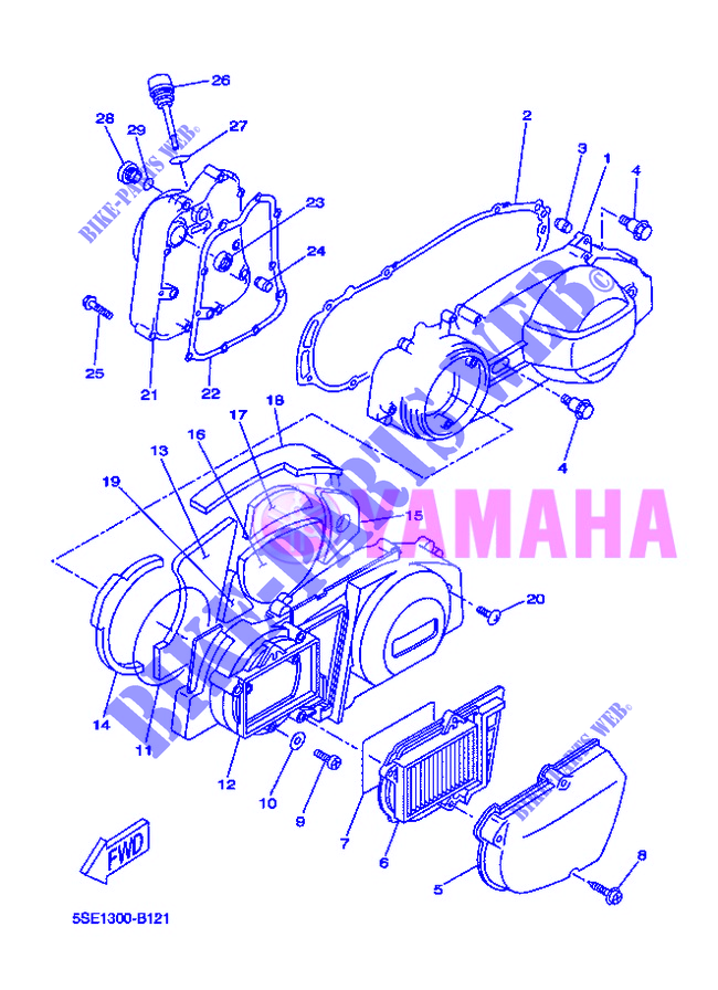 COVER   ENGINE 1 for Yamaha YP250RA 2012