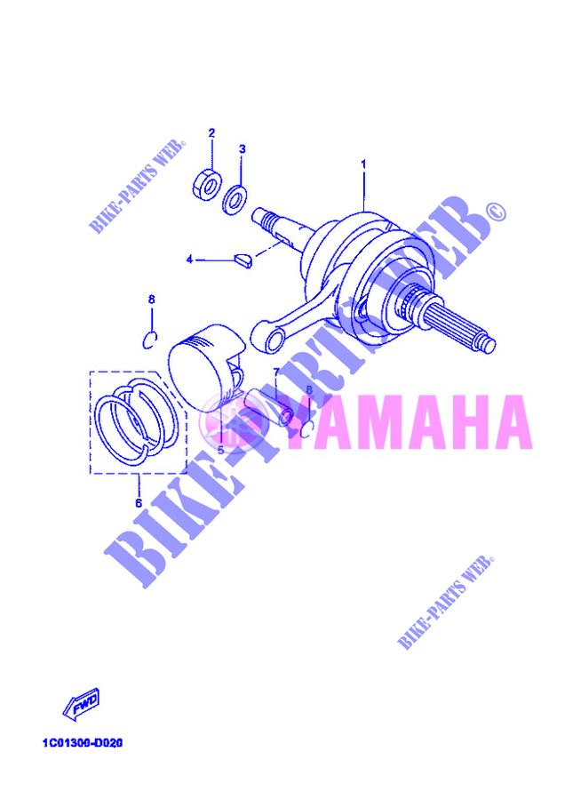 CRANKSHAFT / PISTON for Yamaha YP250RA  2012