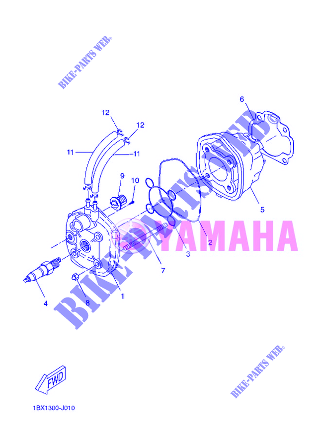 CYLINDER HEAD  for Yamaha YQ50 2012