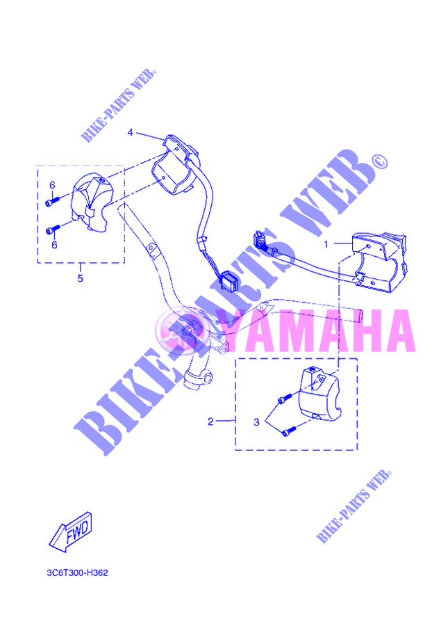 SWITCH / LEVER for Yamaha YQ50 2012
