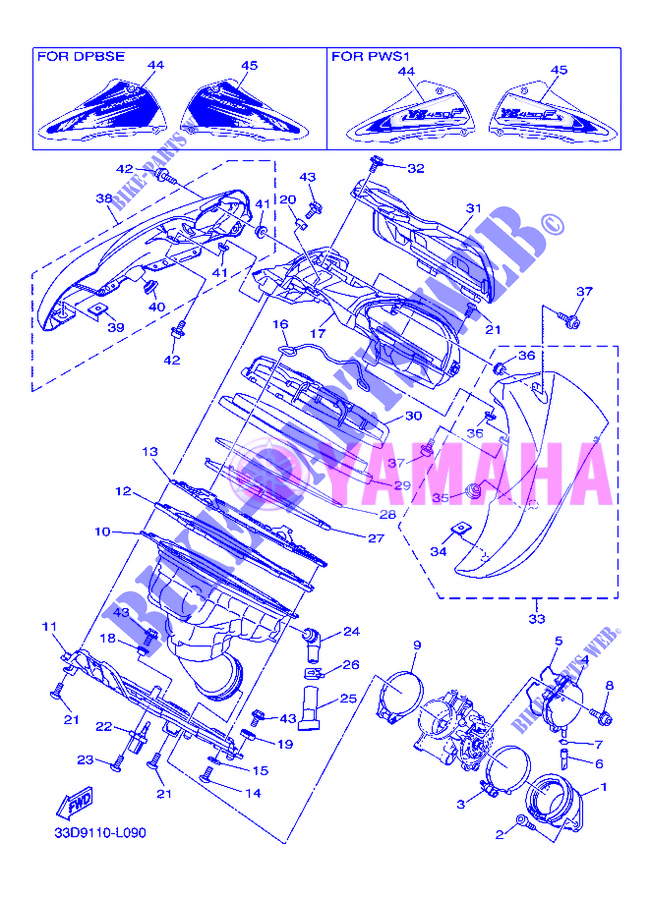 INTAKE for Yamaha YZ450F 2012