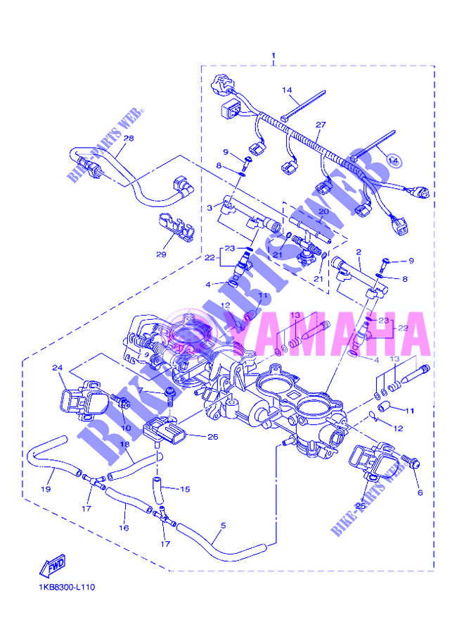 INTAKE 2 for Yamaha YZF-R1 2012