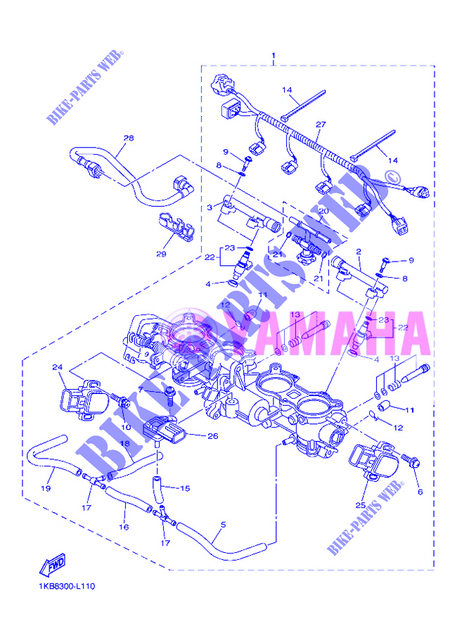 INTAKE 2 for Yamaha YZF-R1 2012