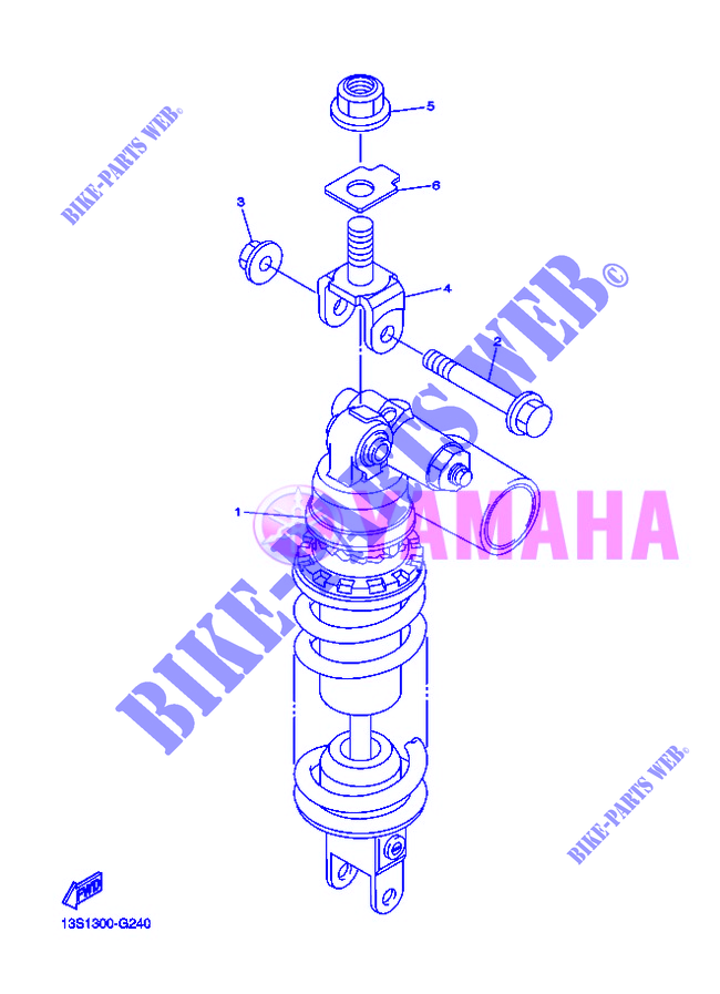 REAR SHOCK ABSORBER for Yamaha YZF-R6 2012