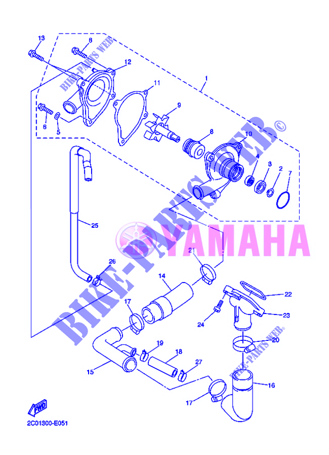 WATERPUMP / HOSES for Yamaha YZF-R6 2012