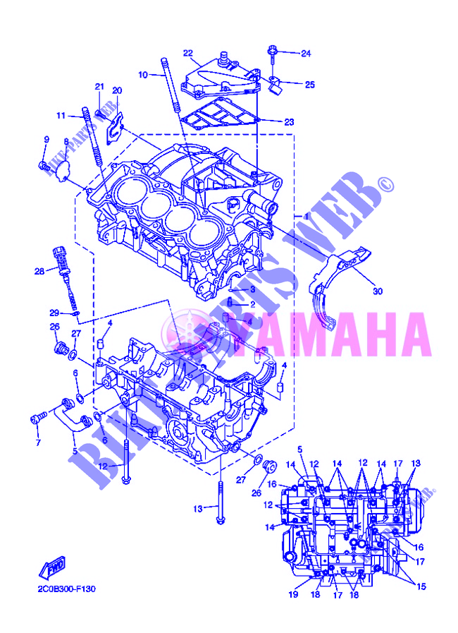 CRANKCASE for Yamaha YZF-R6 2012