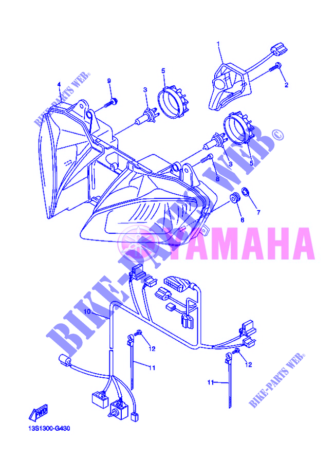 HEADLIGHT for Yamaha YZF-R6 2012