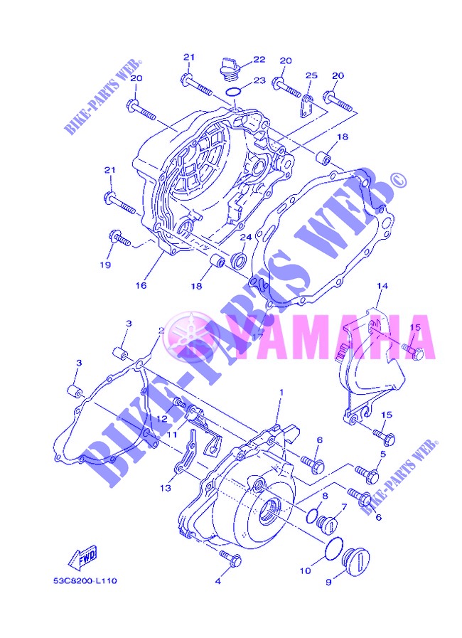 COVER   ENGINE 1 for Yamaha AG 200 FE 2013