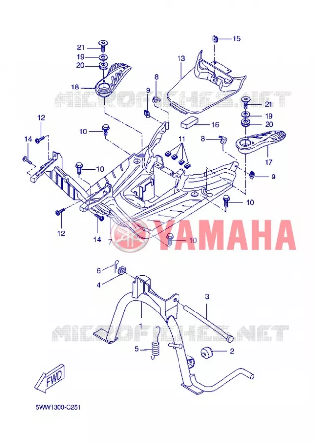 STAND / FOOTREST Yamaha SCOOTER 50 2013 BOOSTER  CW50