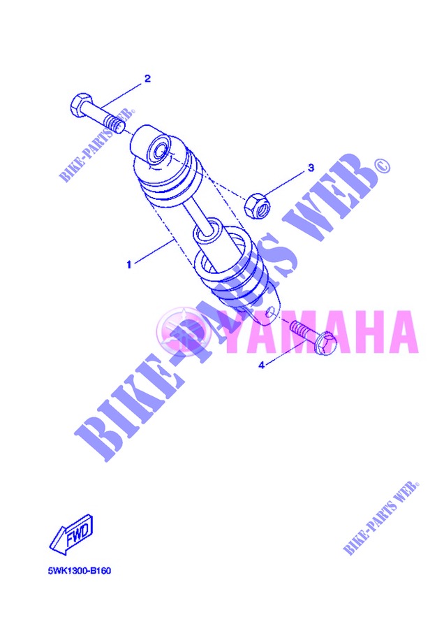 REAR SHOCK ABSORBER for Yamaha BOOSTER SPIRIT 2013