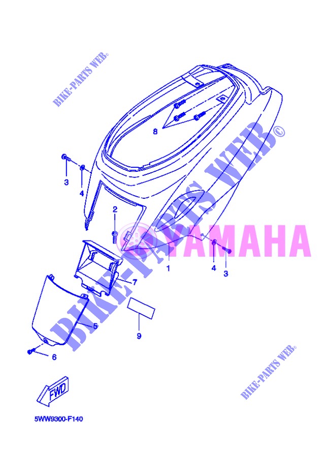SIDE COVER for Yamaha BOOSTER SPIRIT 2013