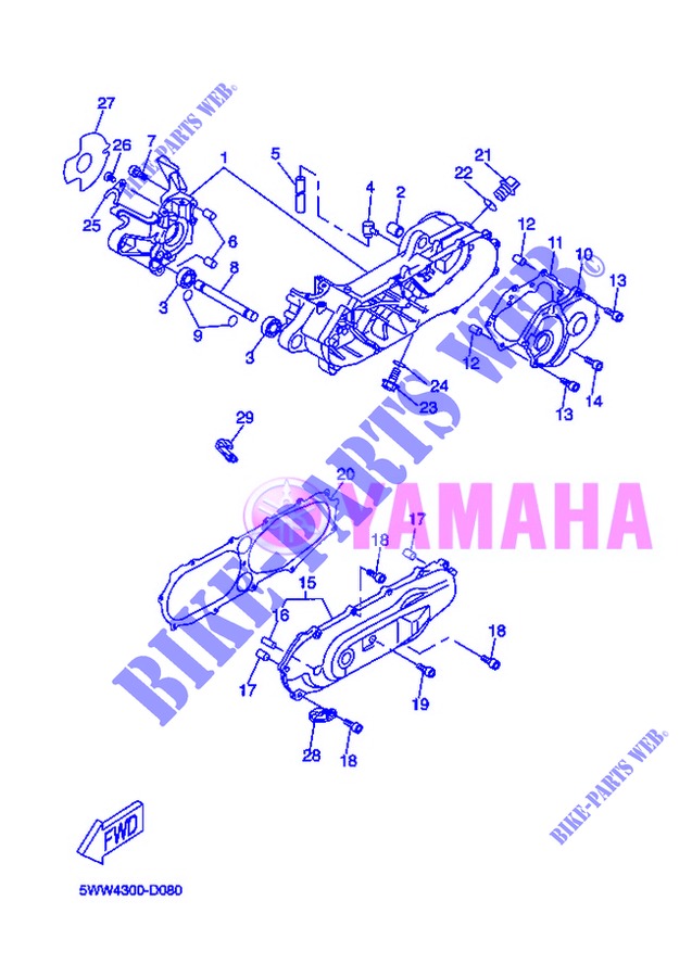 CRANKCASE for Yamaha CW50 2013