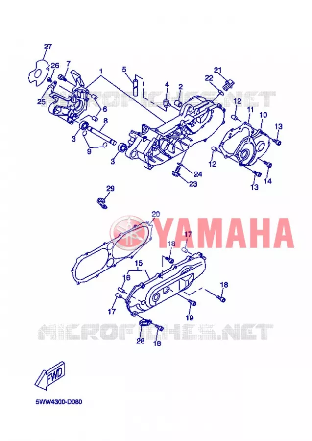 CRANKCASE Yamaha SCOOTER 50 2013 BWS  CW50