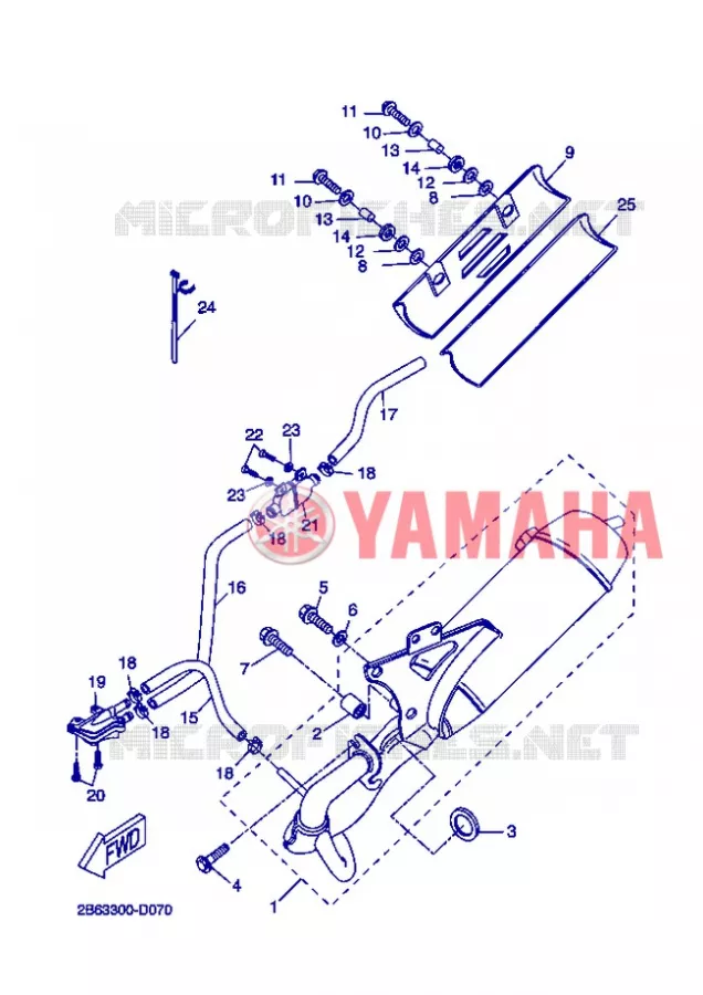 EXHAUST Yamaha SCOOTER 50 2013 BWS  CW50