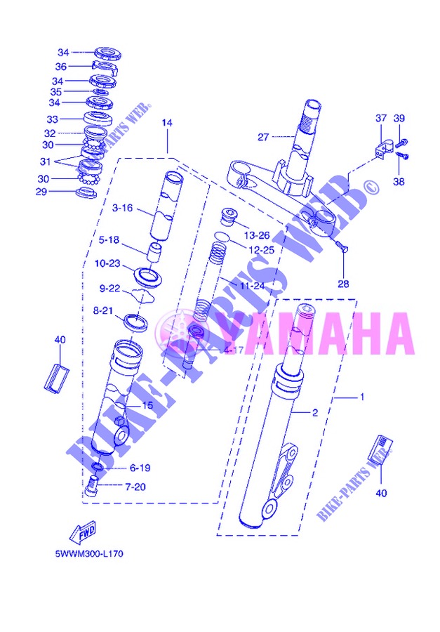 FRONT FORK for Yamaha CW50 2013