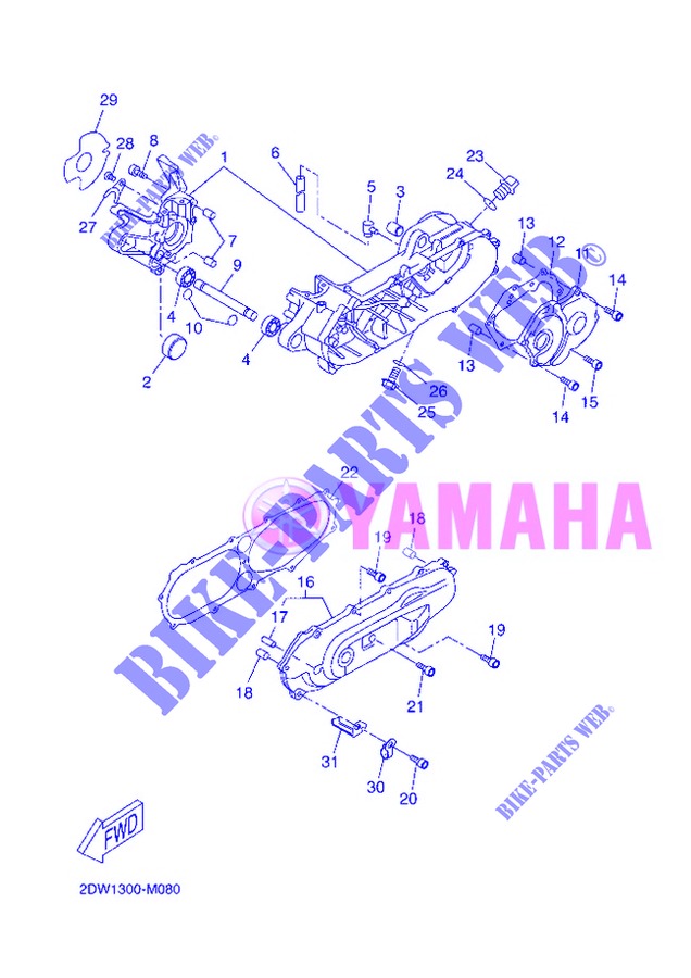 CRANKCASE for Yamaha BWS EASY 2013
