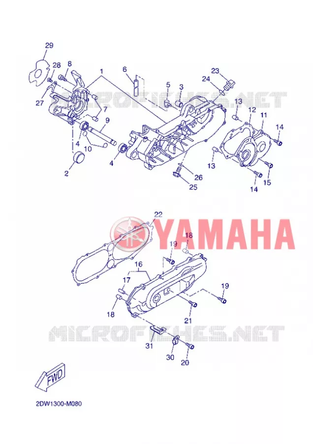CRANKCASE Yamaha SCOOTER 50 2013 BWS  CW50E