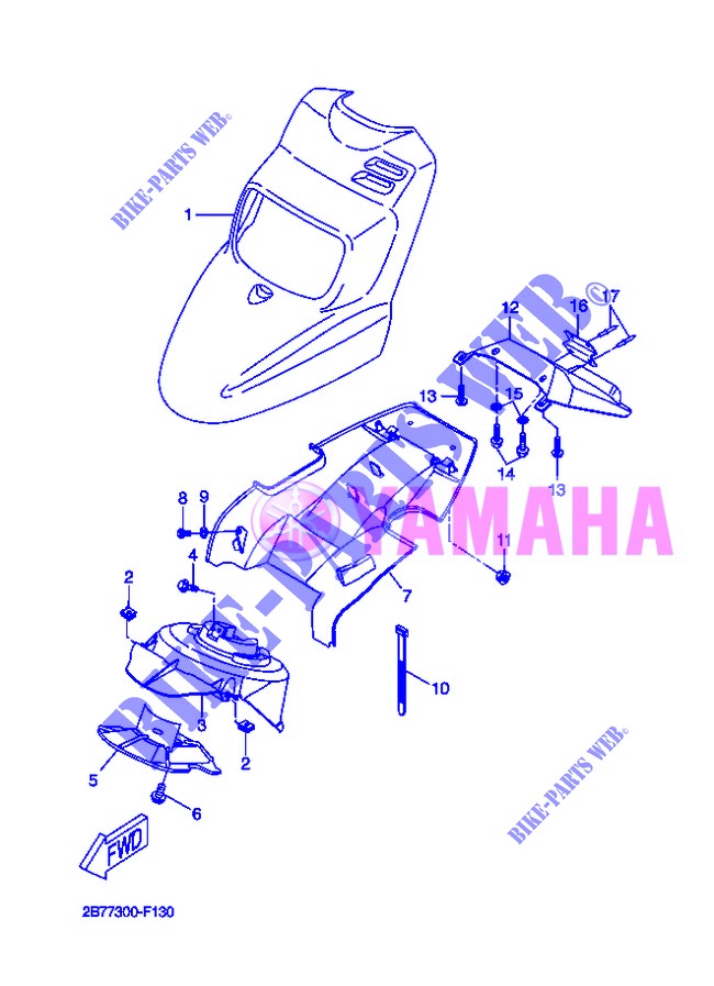 FRONT FENDER for Yamaha BOOSTER 12