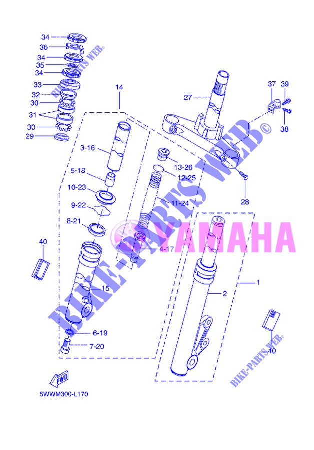 FRONT FORK for Yamaha BOOSTER 12