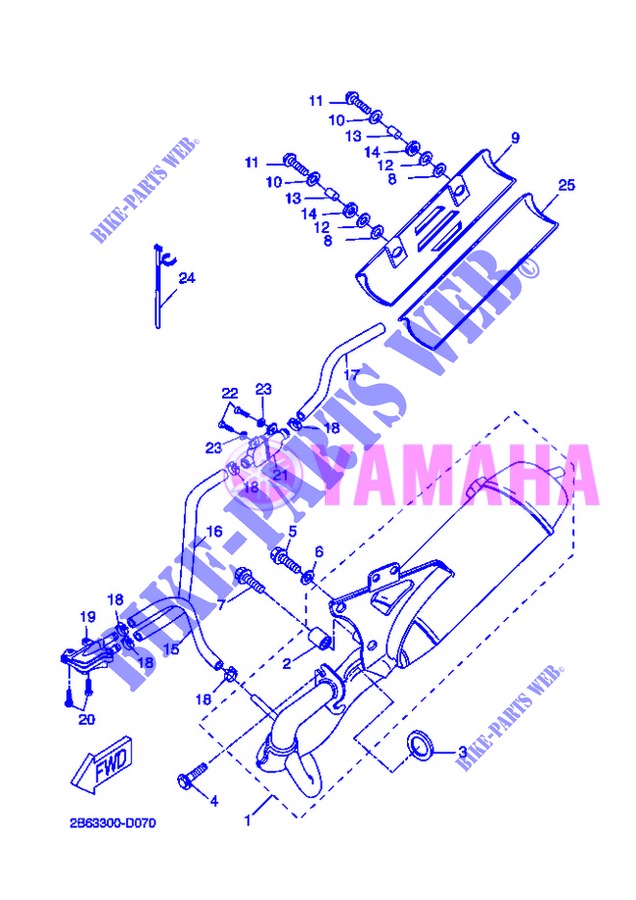 EXHAUST for Yamaha BOOSTER NAKED 2013
