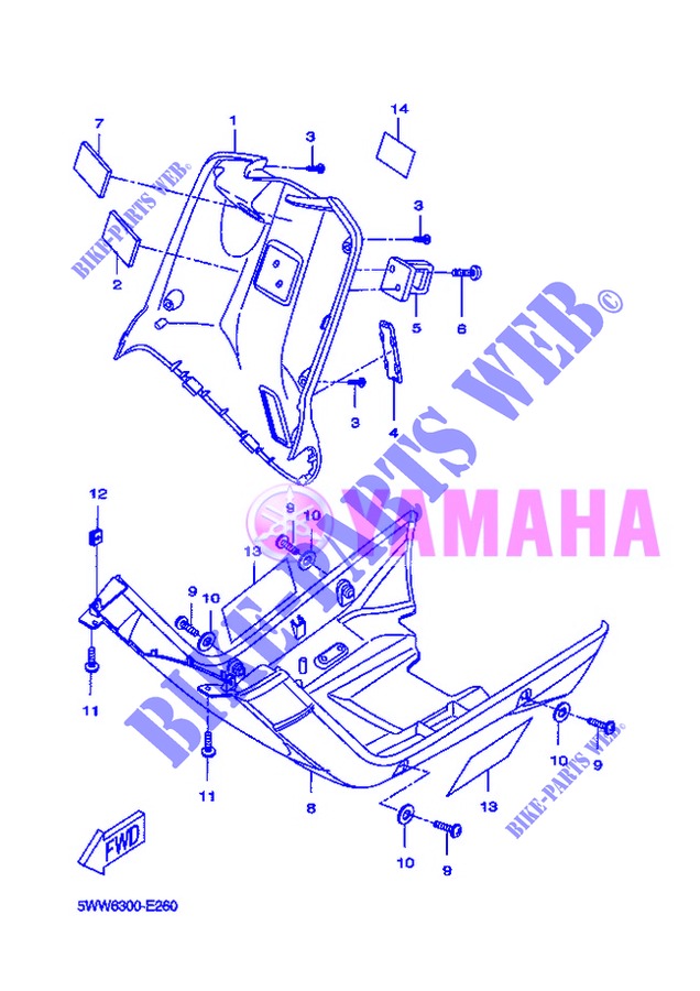 LEG SHIELD for Yamaha BOOSTER NAKED 2013