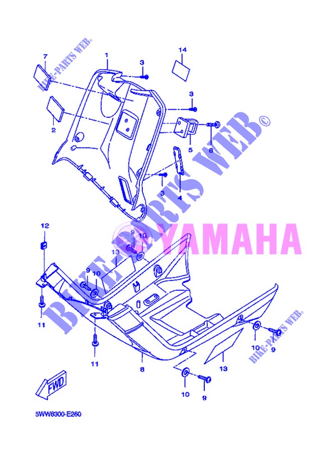 LEG SHIELD for Yamaha BOOSTER NAKED 2013