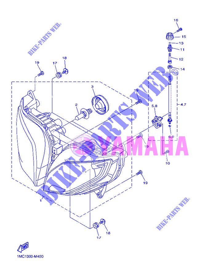 HEADLIGHT for Yamaha FJR1300A 2013