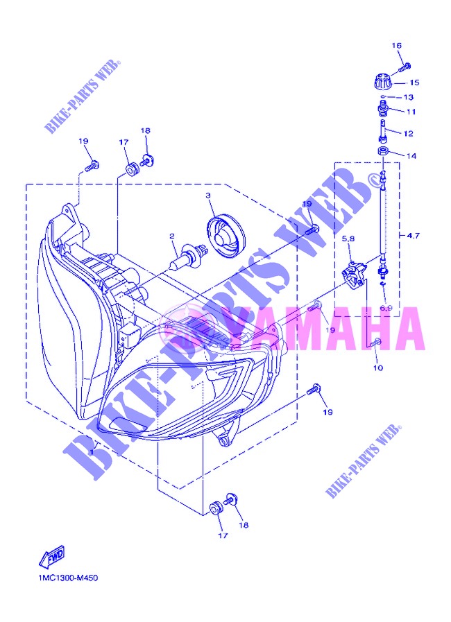 HEADLIGHT for Yamaha FJR1300A 2013