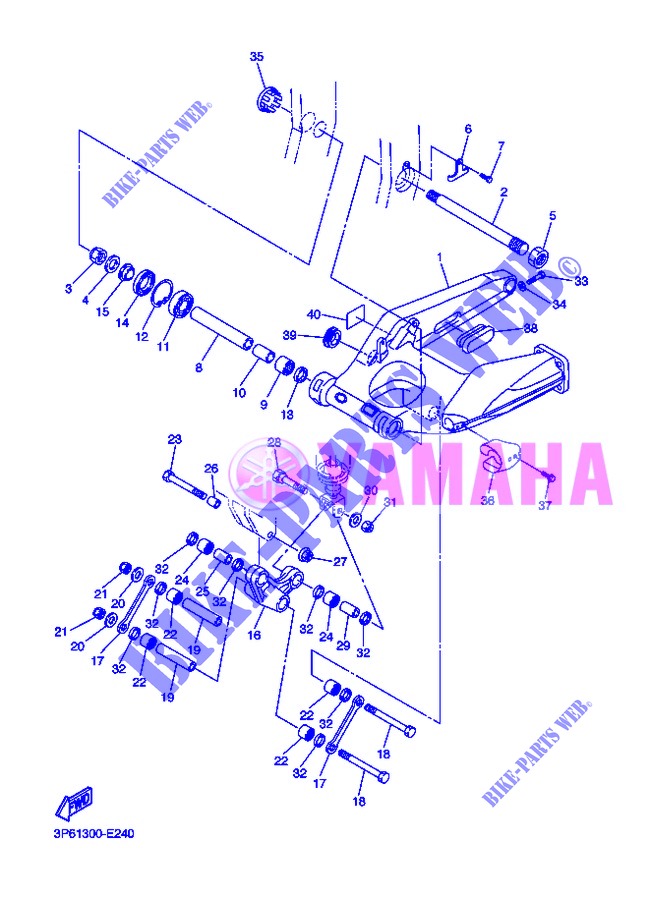 SWINGARM for Yamaha FJR1300A 2013