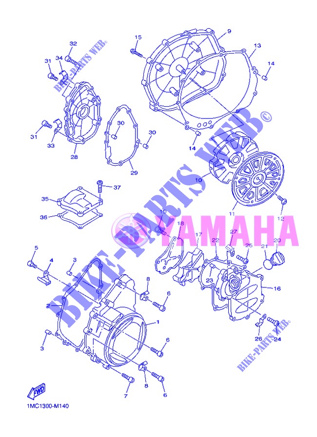 COVER   ENGINE 1 for Yamaha FJR1300A 2013