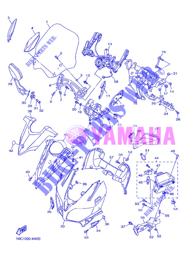 COVER 1 for Yamaha FJR1300A 2013