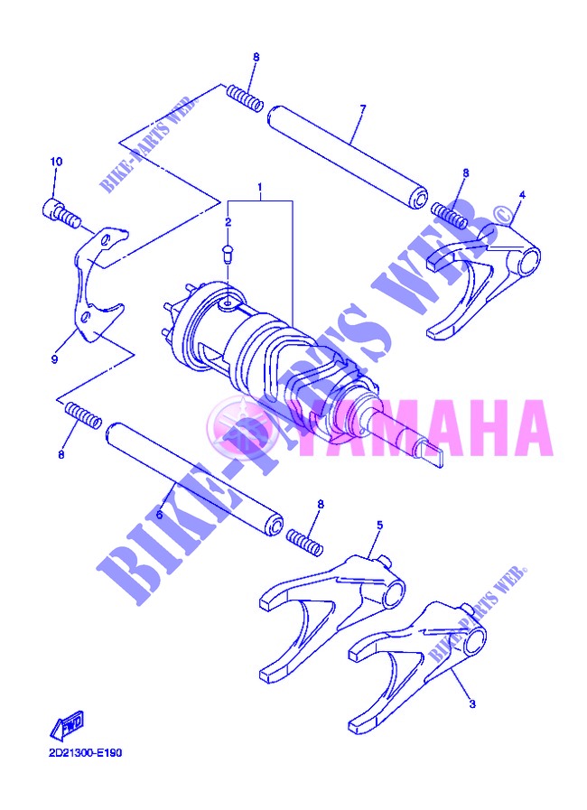 GEAR SHIFT SELECTOR DRUM / FORKS for Yamaha FJR1300AS 2013
